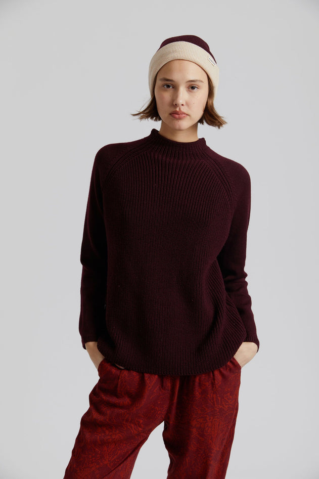 KATTY Merino Wool Jumper - Walnut
