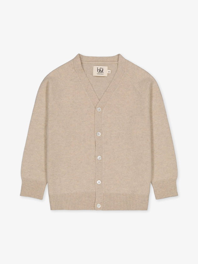 Kids' Cashmere Cardigan Beige