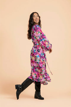 Wrap Midi Dressv Pink Marigold