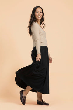 Soft Midi Skirt Black
