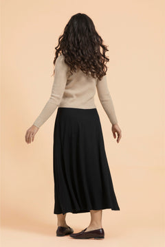 Soft Midi Skirt Black