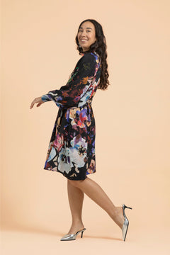 Puff Dress Black Anemone
