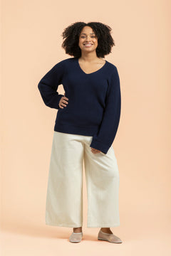 V-neck Jumper Navy
