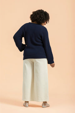 V-neck Jumper Navy