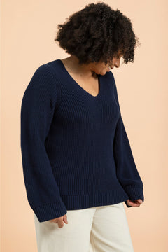 V-neck Jumper Navy