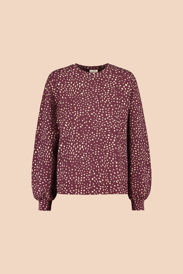 Sweatshirt Wild Dots Burgundy