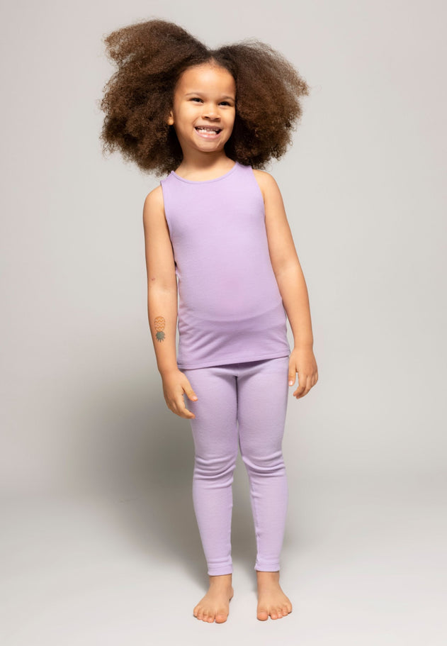 Kids' Aava Merino Top Purple