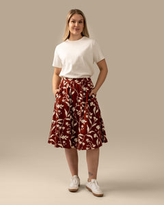 Bell-Bottomed Skirt Shadows Mahogany