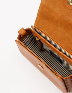 Kendalini Classic Leather Bag Cognac