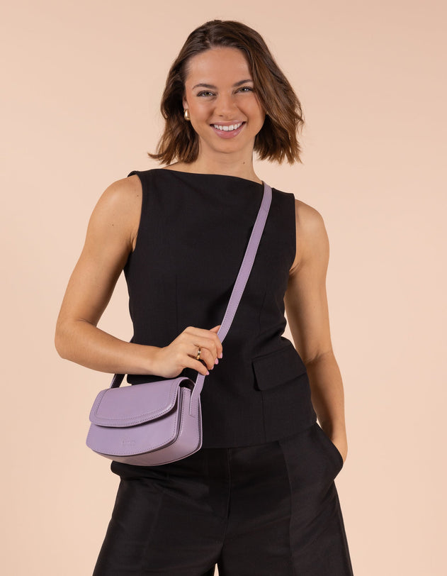 Kendalini Classic Leather Bag Lavender