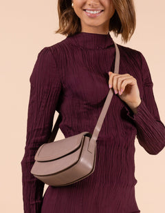Kendalini Classic Leather Bag Pale Mauve