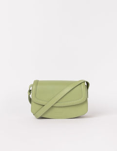 Kendalini Classic Leather Bag Tea Green