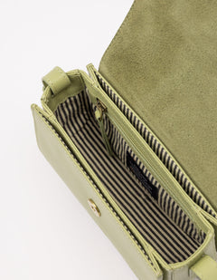 Kendalini Classic Leather Bag Tea Green
