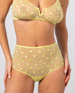 Mesh Highwaist Briefs Light Yellow