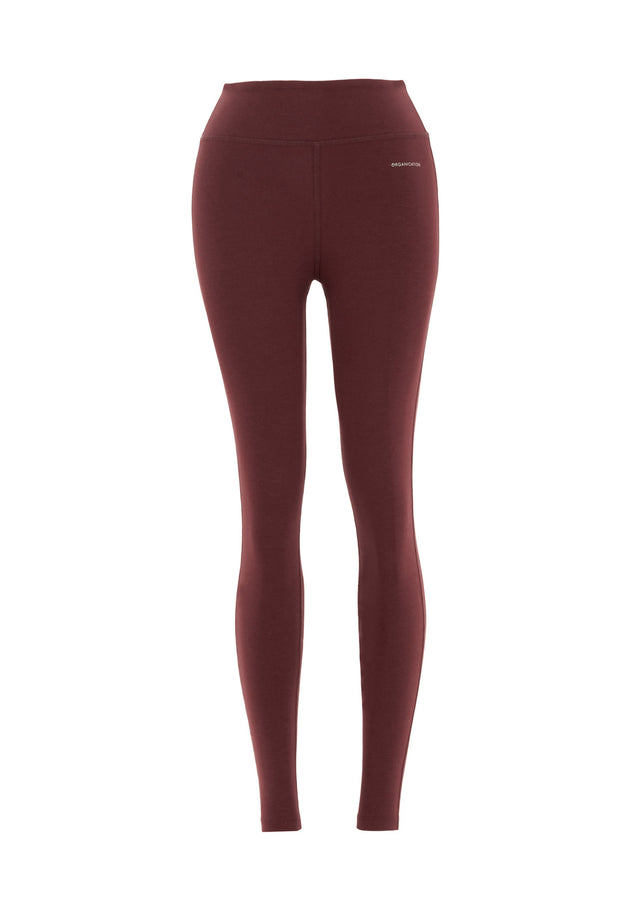 Lenna High Waist Organic Cotton Leggings Bordeaux