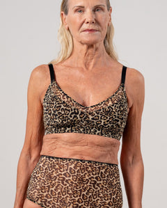 Mesh Support Bra Leopard