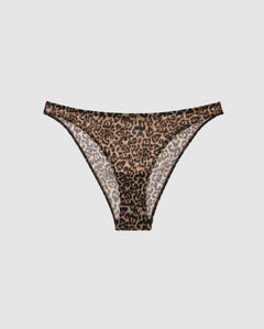 Mesh Bikini Briefs Leopard