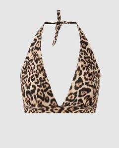 Halter Bikini Top Leopard