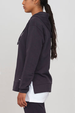 Hoodie With Side Slits Blue