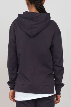 Gauzy Hoodie With Side Slits Blue