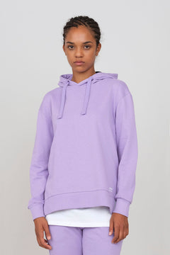 Hoodie With Side Slits Purple