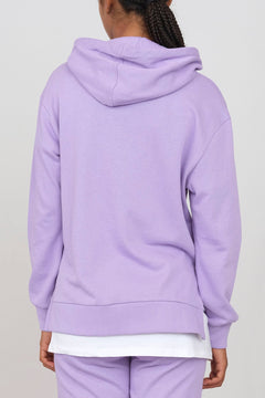 Hoodie With Side Slits Purple