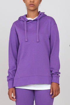 Hoodie With Side Slits Violet