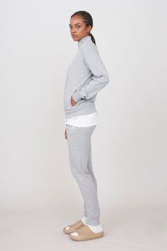 Women's Sweatshirt With A Zipper Grey