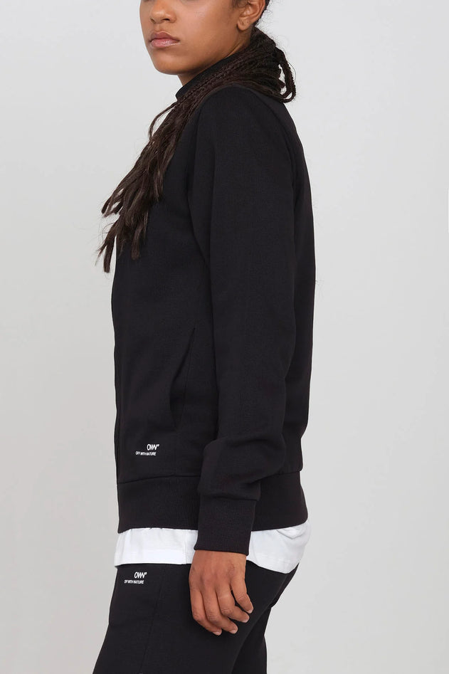 Women's Sweatshirt With A Zipper Black