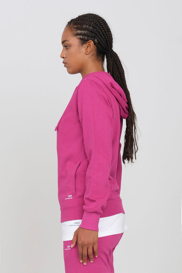 Women's Hoodie With A Zipper Fuchsia