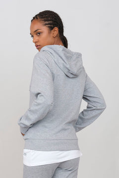 Women's Hoodie With A Zipper Grey