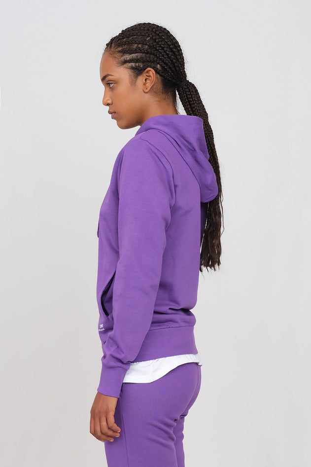 Women's Hoodie With A Zipper Violet