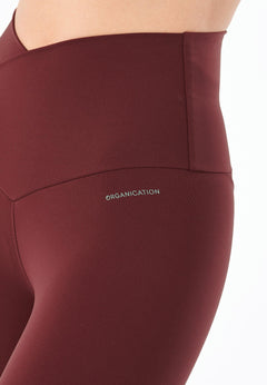LIBBY High Waist Leggings Burgundy Red