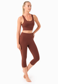 Lissa Capri Leggings Coffee Brown