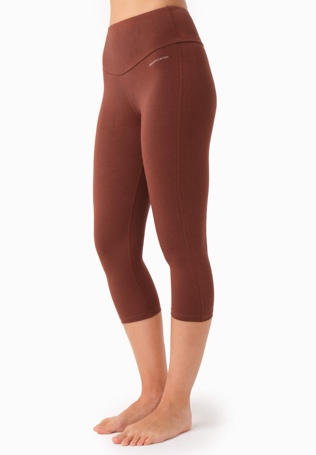 Lissa Capri Leggings Coffee Brown