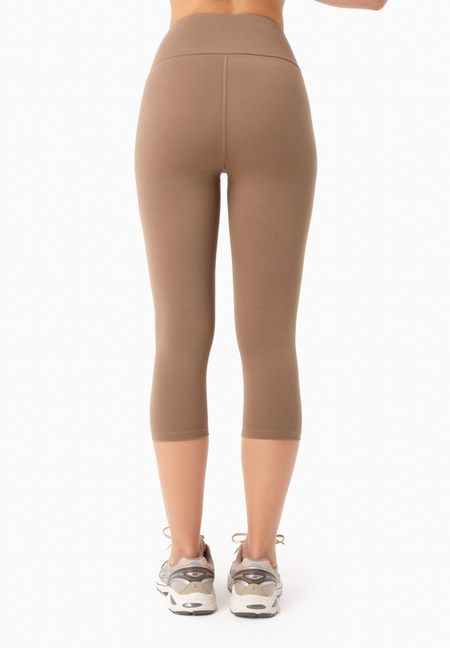 Lissa Capri Leggings Gravel Brown