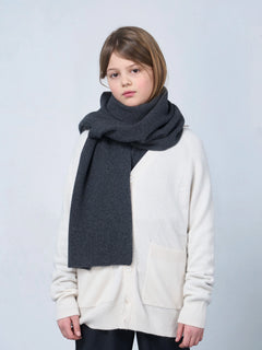 Long Cashmere Scarf Anthracite