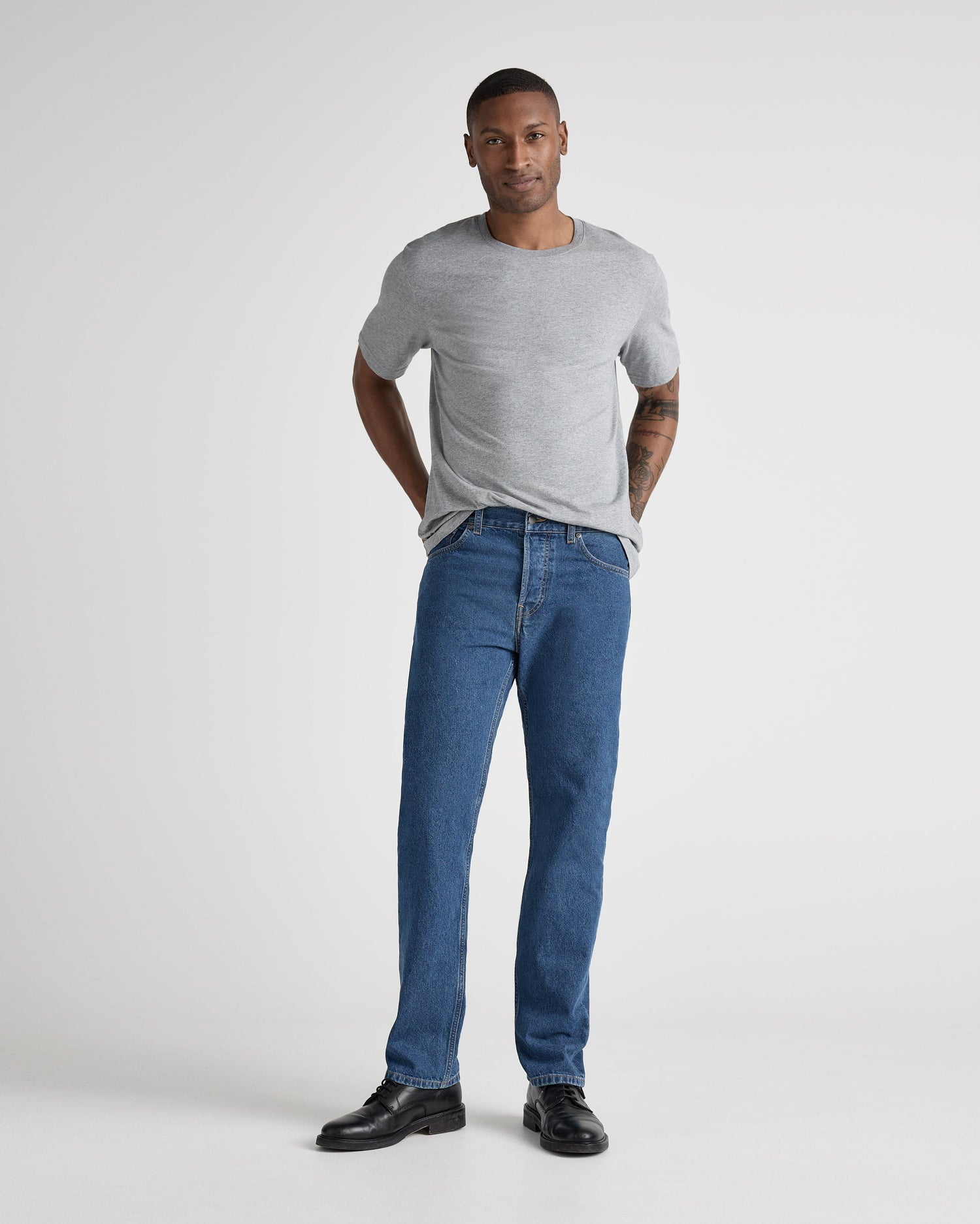 John Mid Straight Jeans Medium Stone