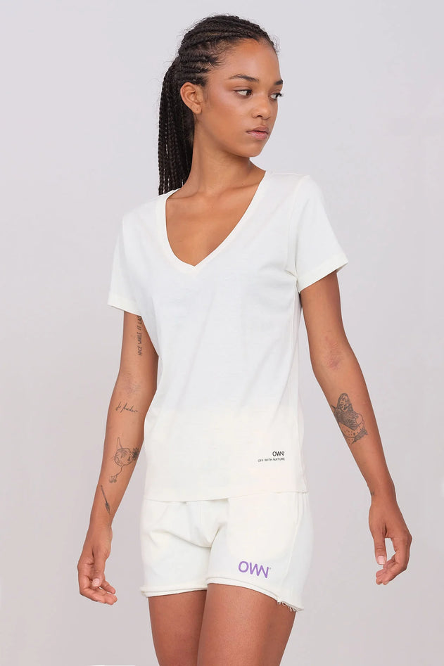 Women's V-Neck T-Shirt Butter