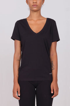 Women's V-Neck T-Shirt Black