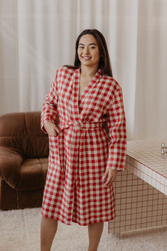 Delčia Linen Bathrobe