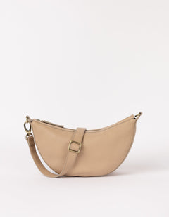 Leo Bag Soft Grain Leather With Two Straps Sand