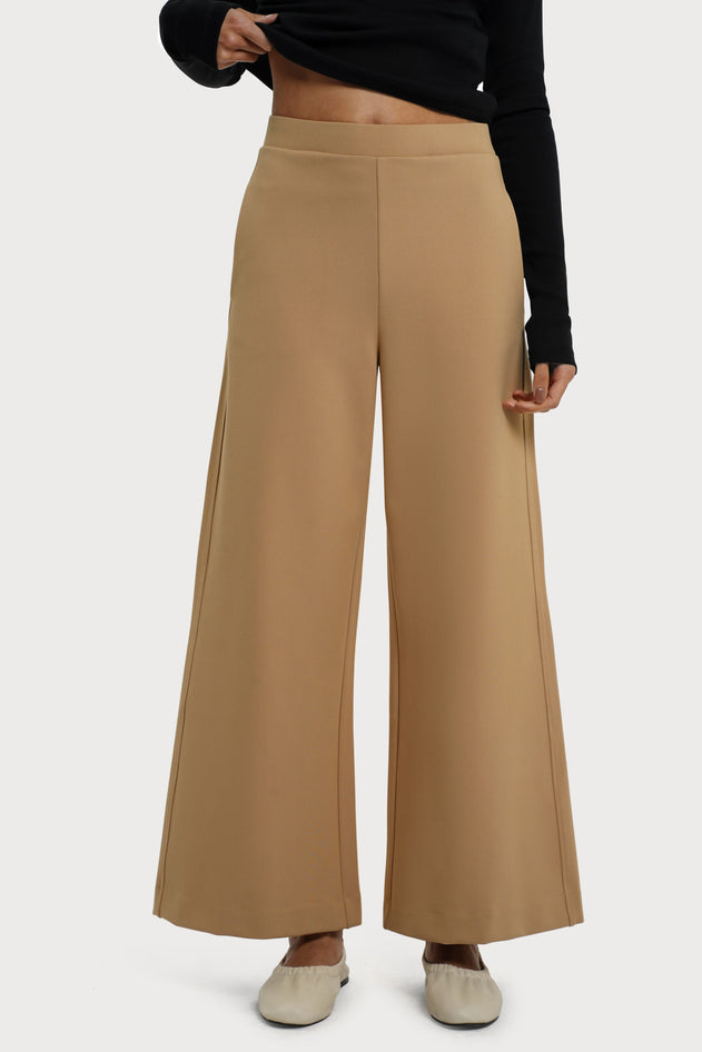 Lottie Wide Pants Camel Brown