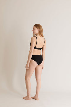 Paloma Organic Cotton Lace Briefs Black