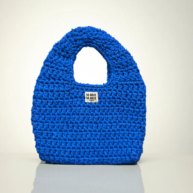 MARIE MARIE Crochet Circle Bag Kobalt