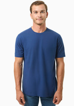 Heren Ronde hals T-shirt Marineblauw