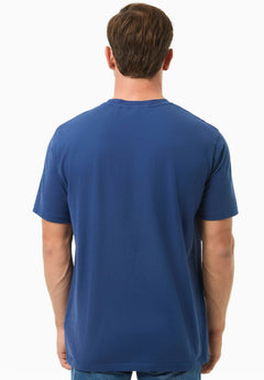 Heren Ronde hals T-shirt Marineblauw