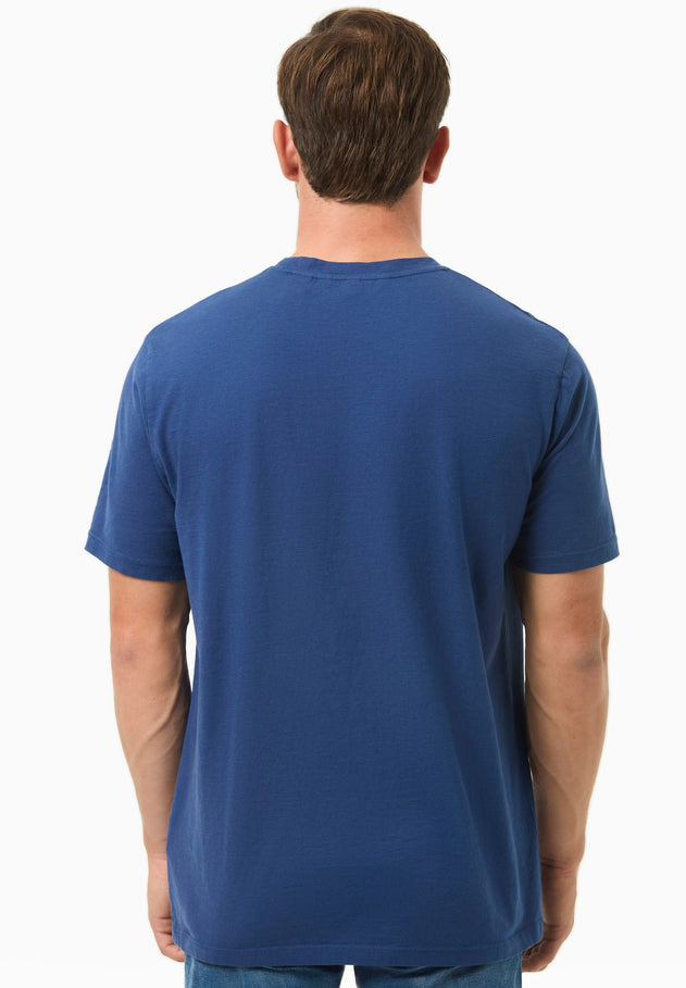 Heren Ronde hals T-shirt Marineblauw