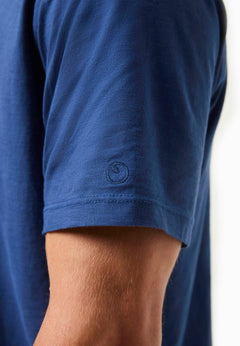 Heren Ronde hals T-shirt Marineblauw