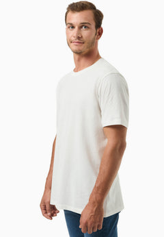 Heren Ronde hals T-shirt Gebroken wit